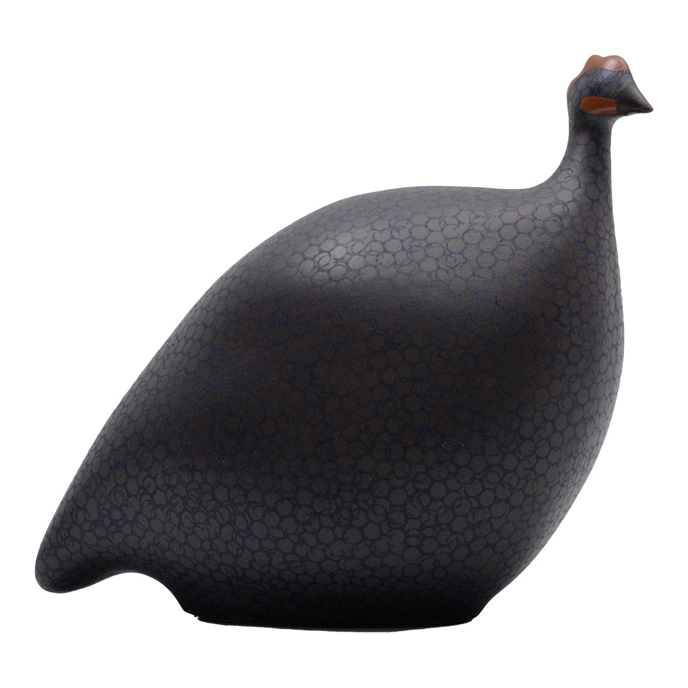 GUINEA FOWL MAT BLACK SPOTTED BLUE LM