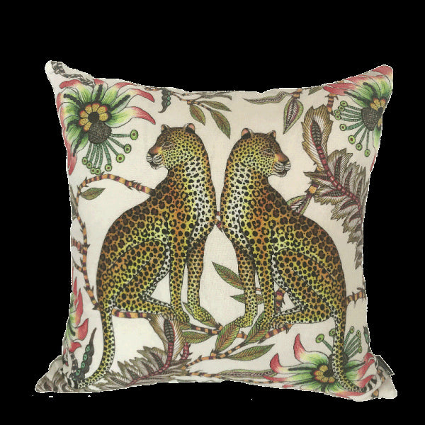 Lovebird Leopards Parakeet Pillow