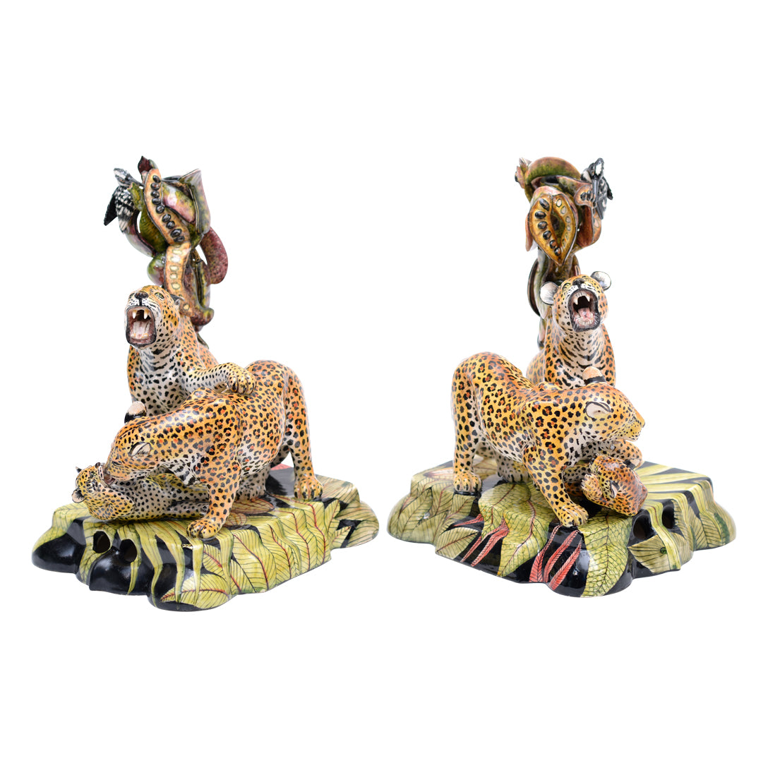 Leopard Candle Holders