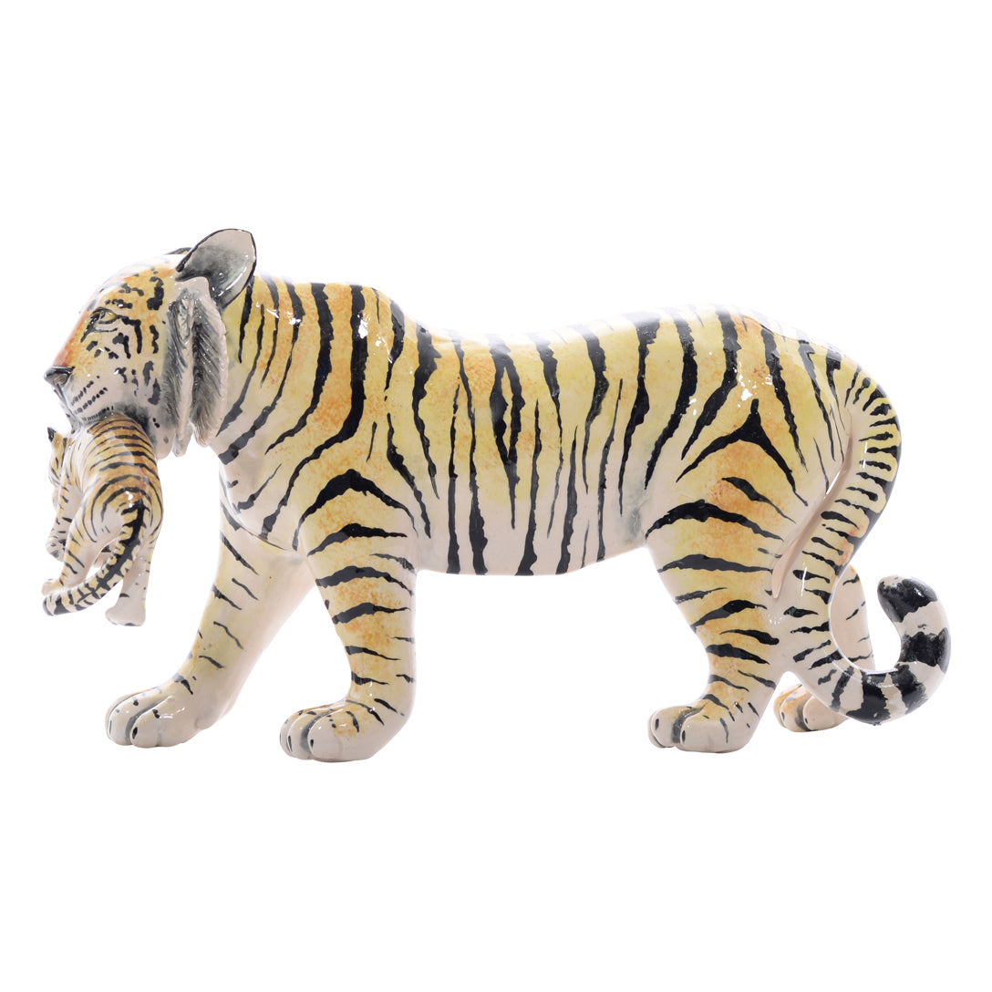 Tiger w/Cub Sculpture