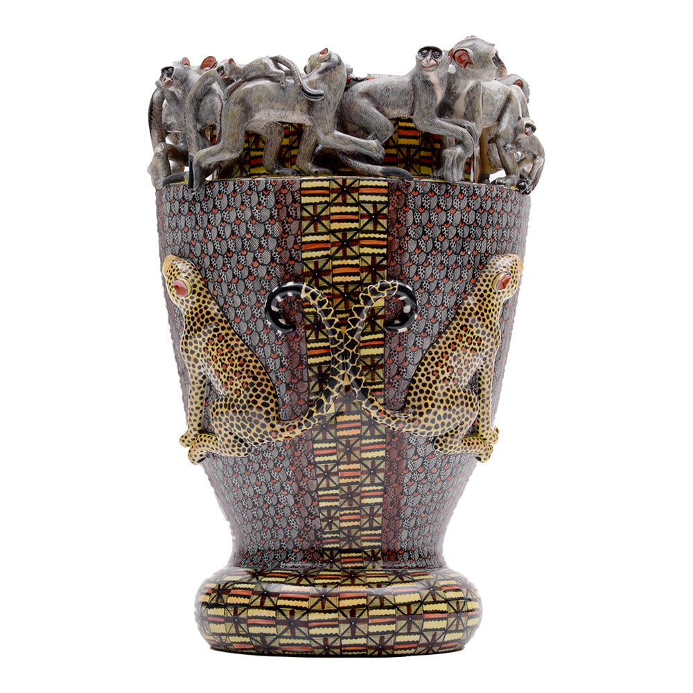Leopard Monkey Vase