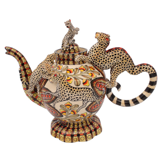 Cheetah teapot