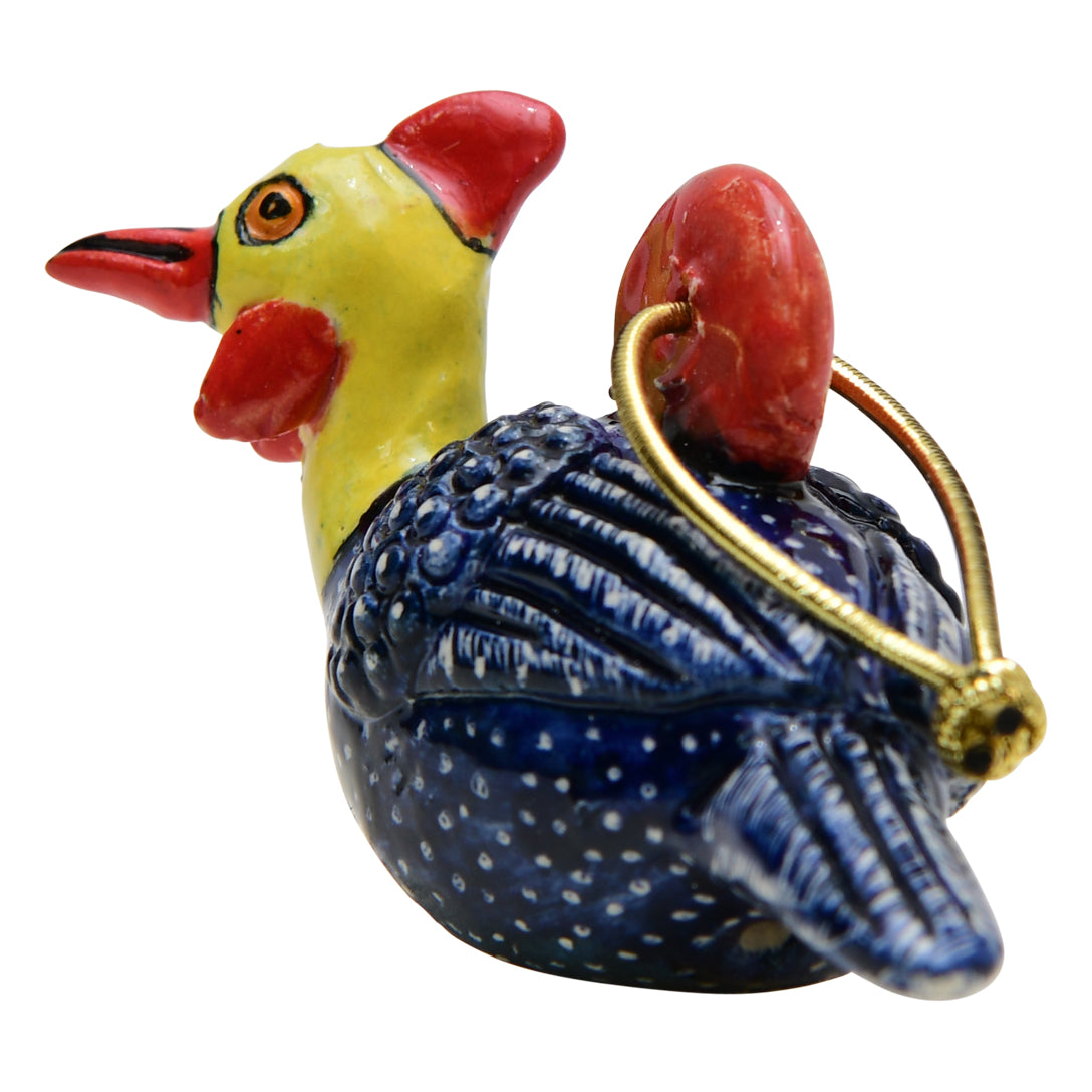 Guinea Fowl Blue Ornament 