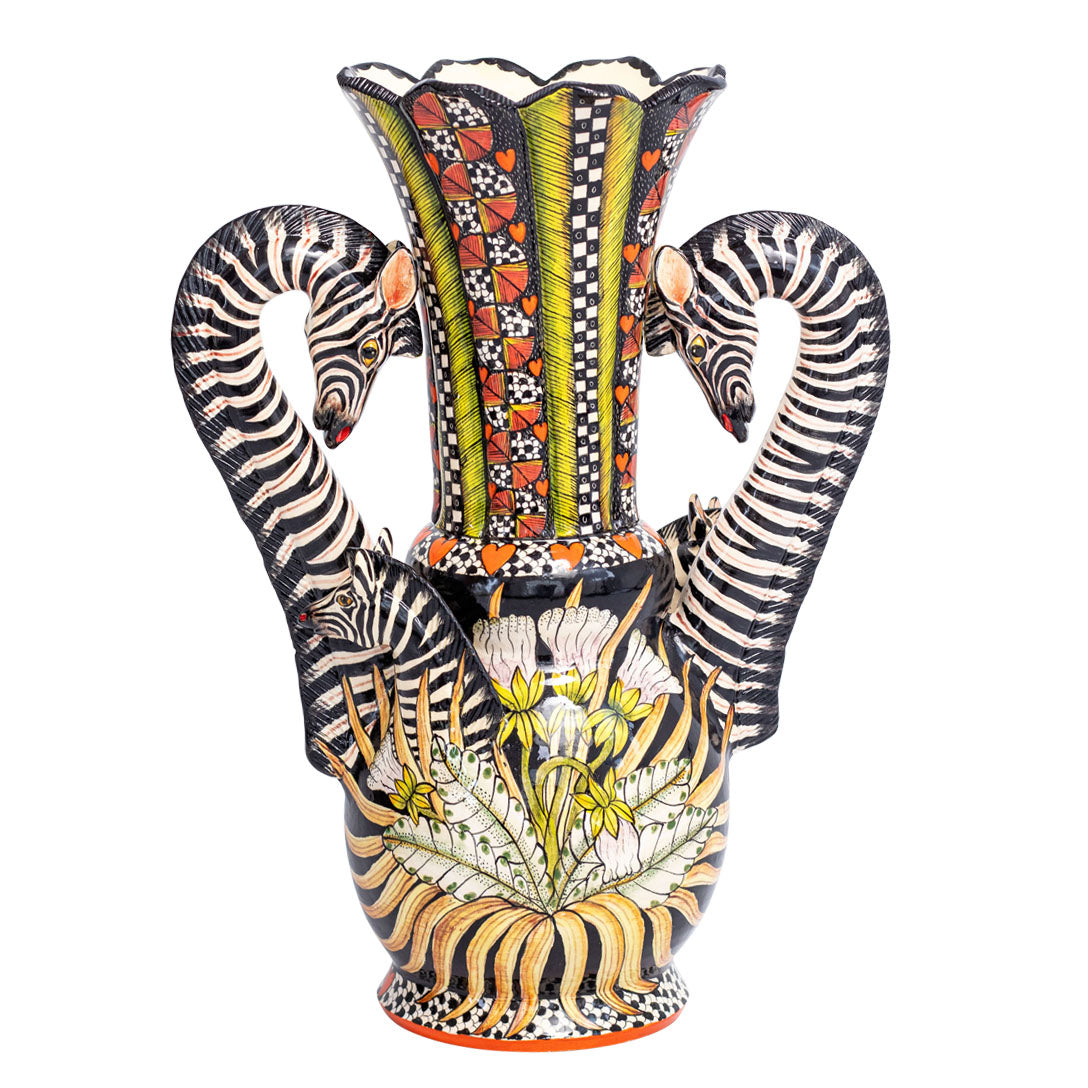 Zebra vase