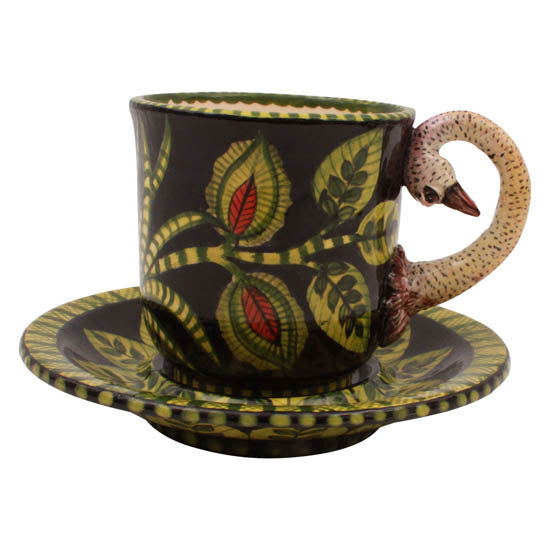 Ostrich cup & saucer