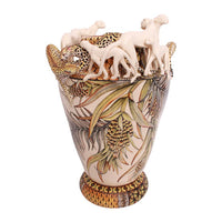 King cheetah vase