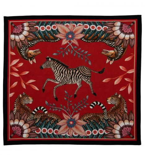 pascoegallery Tiger Scarf Red