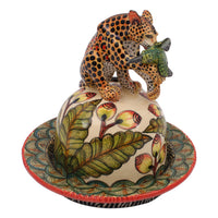 Leopard butter dish