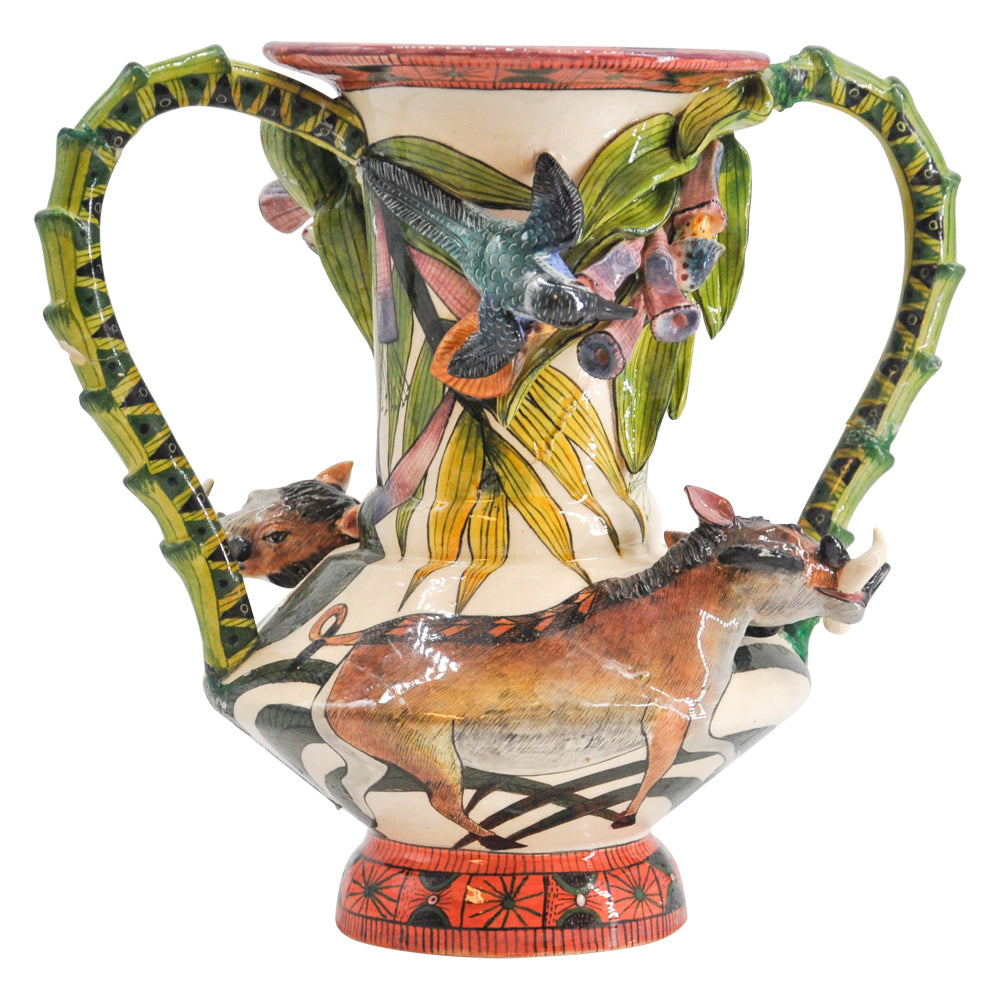 Warthog Bird Vase