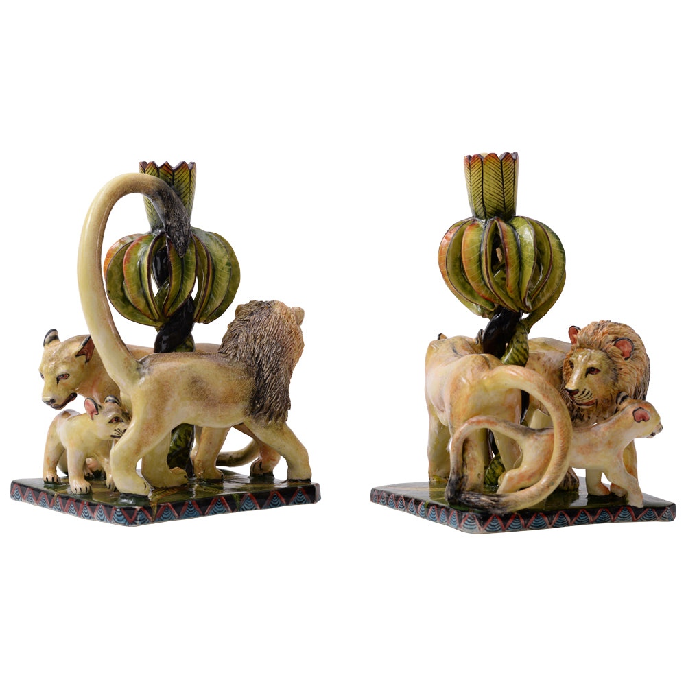 Lion Candlesticks
