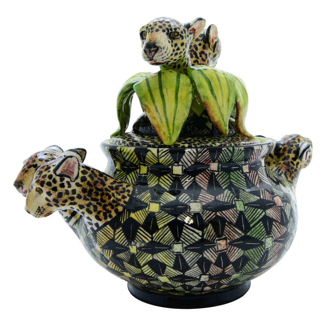 Leopard sugar pot
