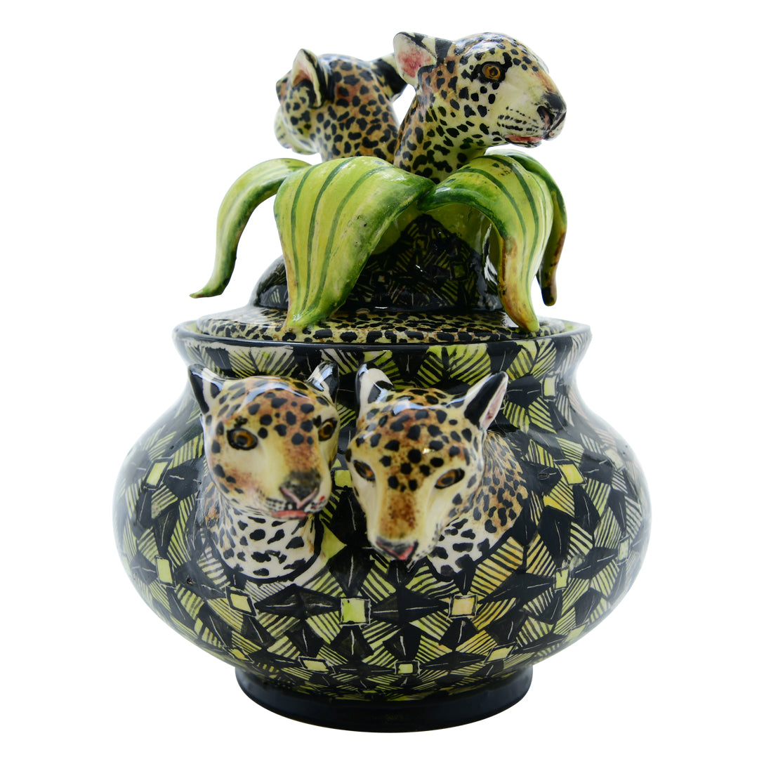 Leopard sugar pot
