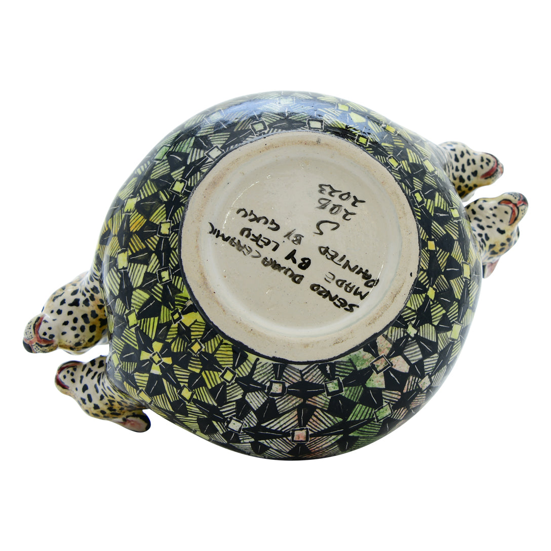 Leopard sugar pot