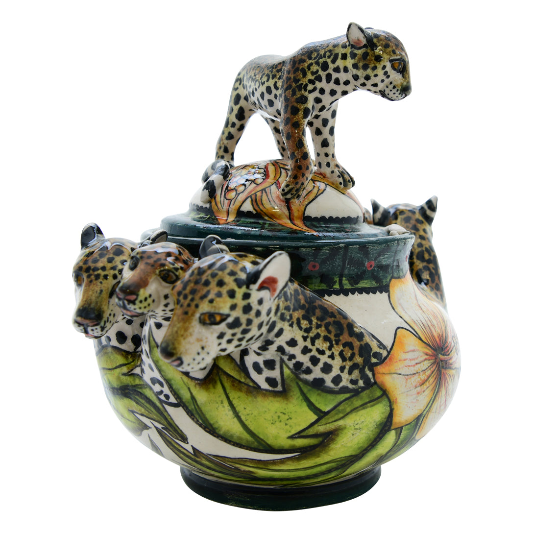 Leopard sugar pot
