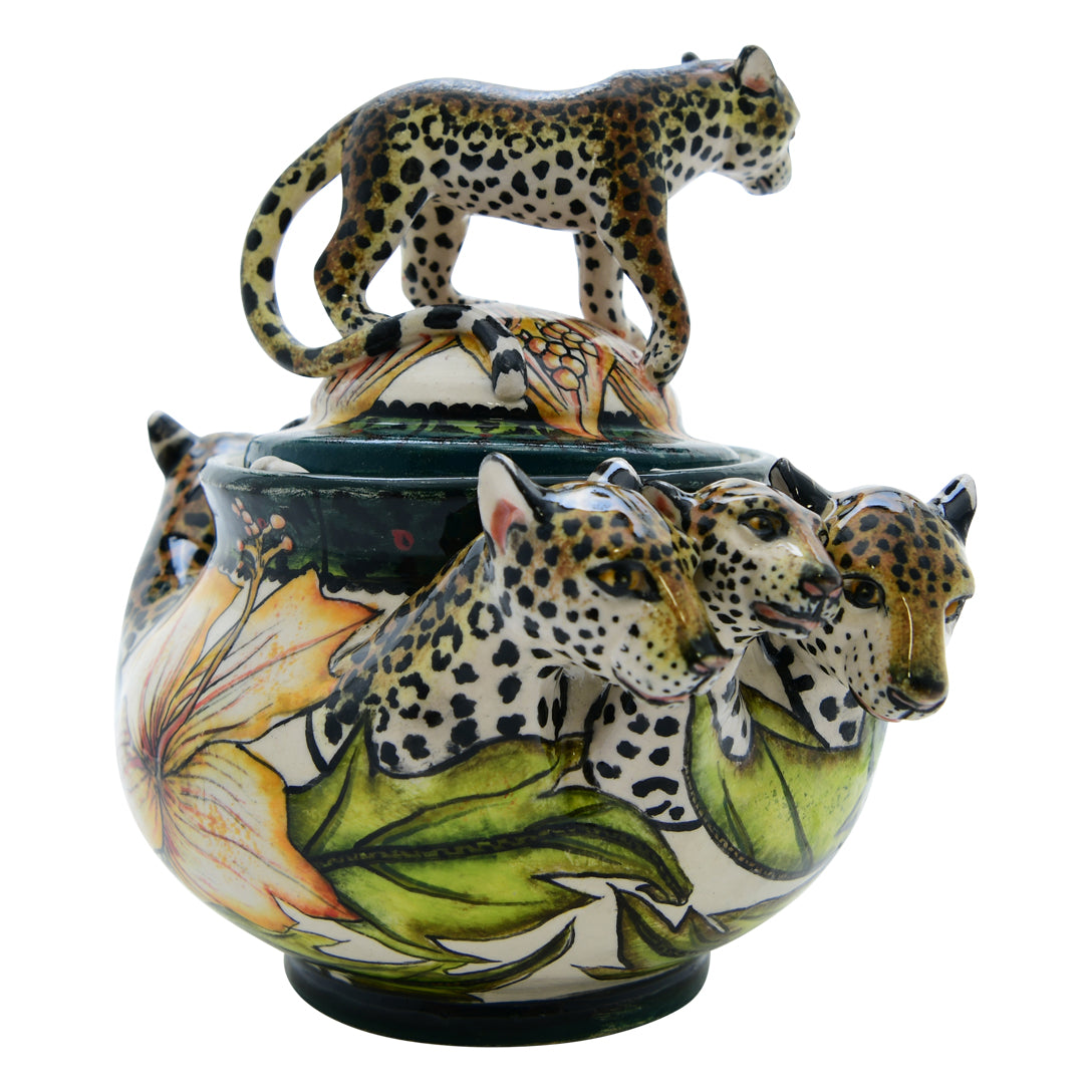 Leopard sugar pot