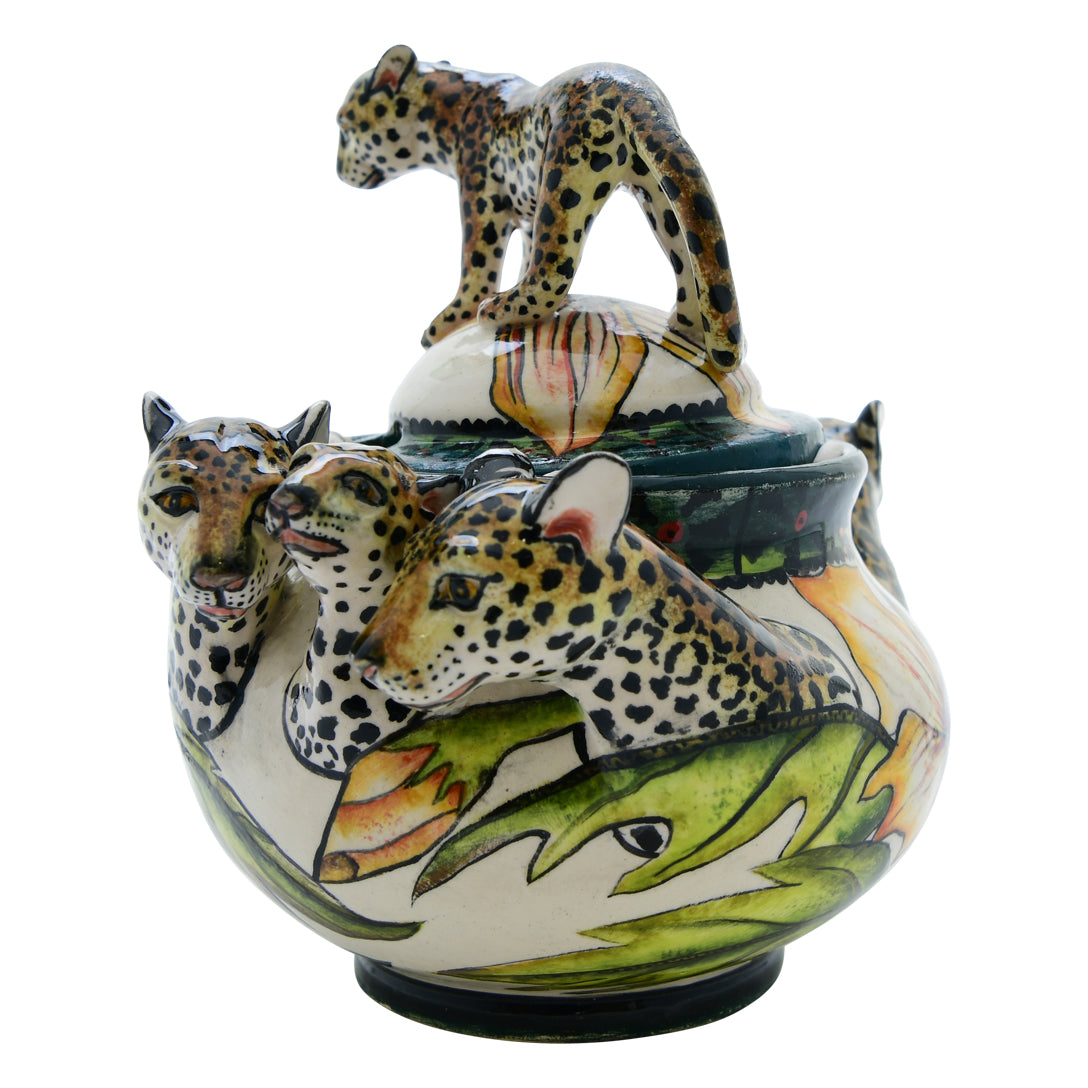 Leopard sugar pot