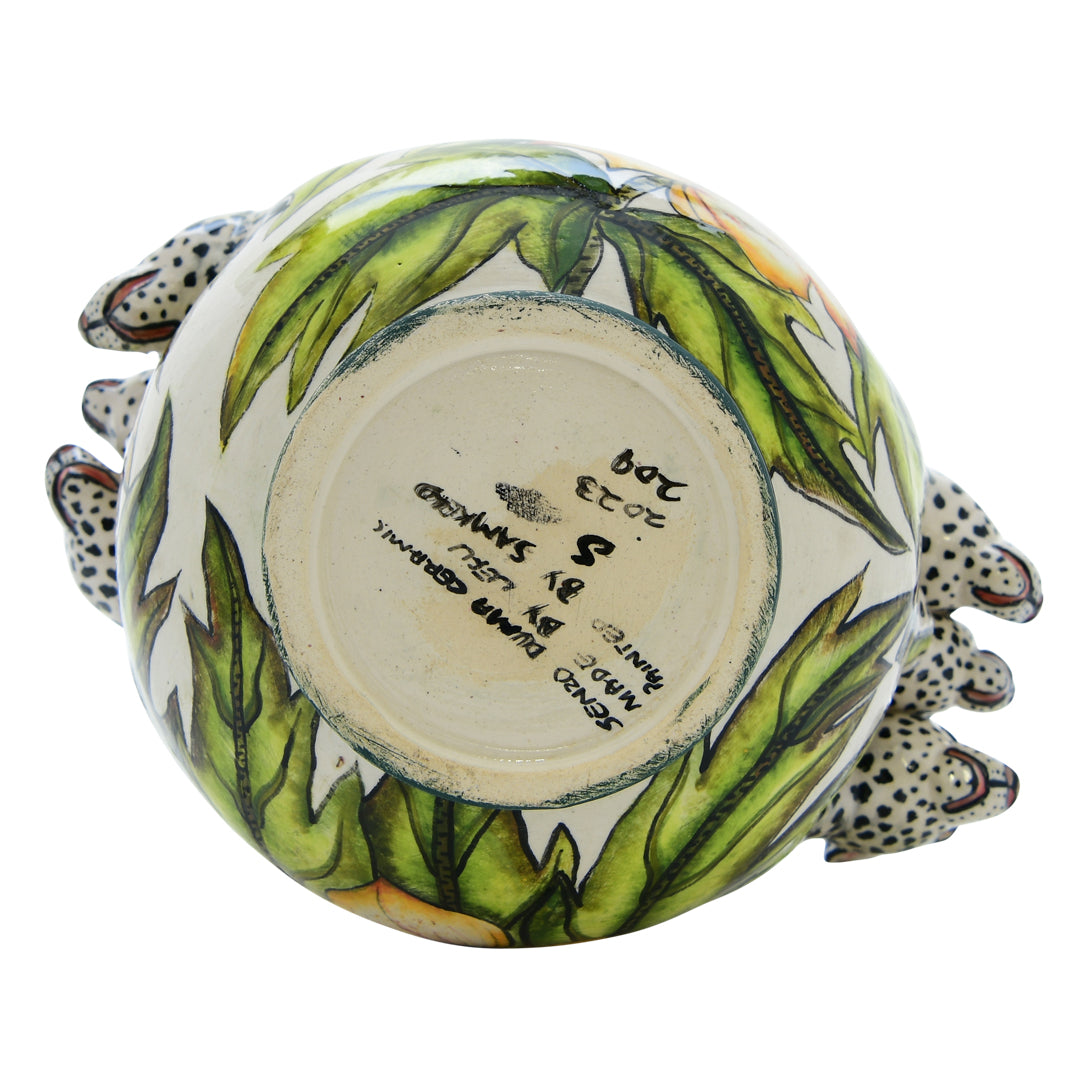 Leopard sugar pot