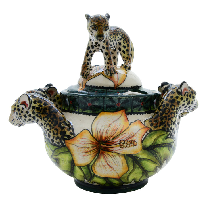 Leopard sugar pot