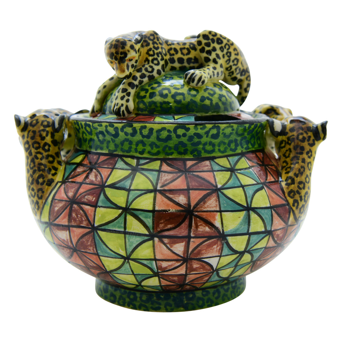 Leopard sugar pot