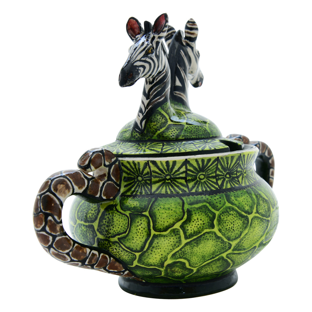Zebra sugar pot