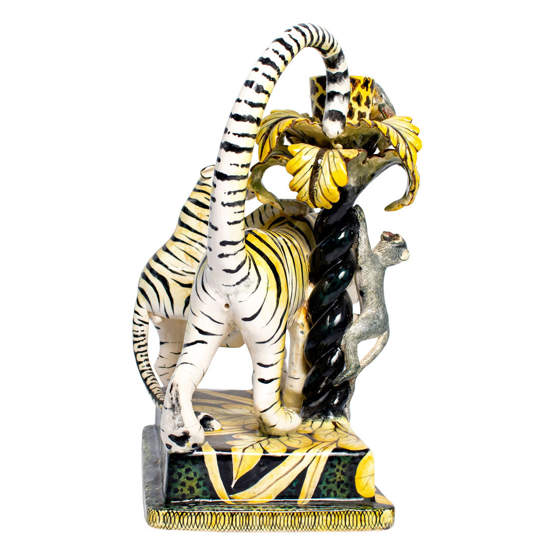 Tiger candle holder - pair