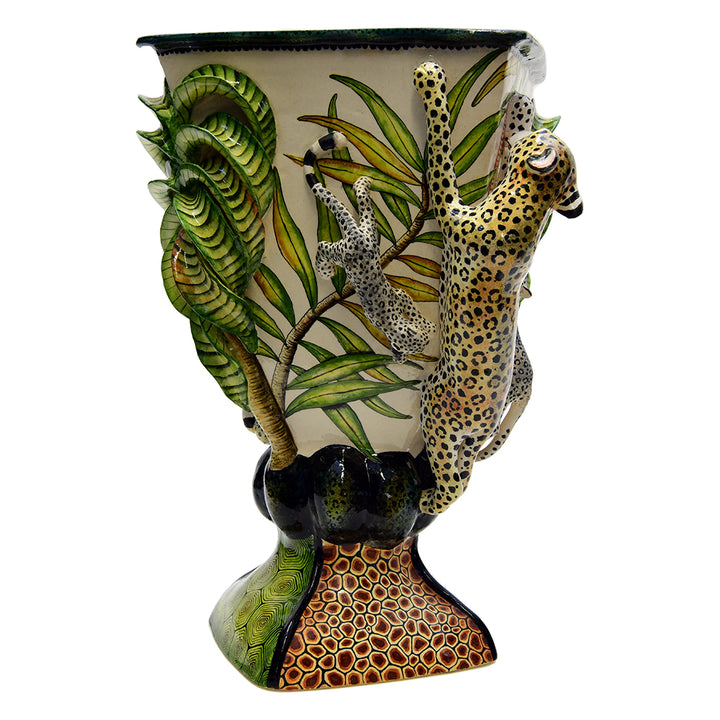 Leopard vase