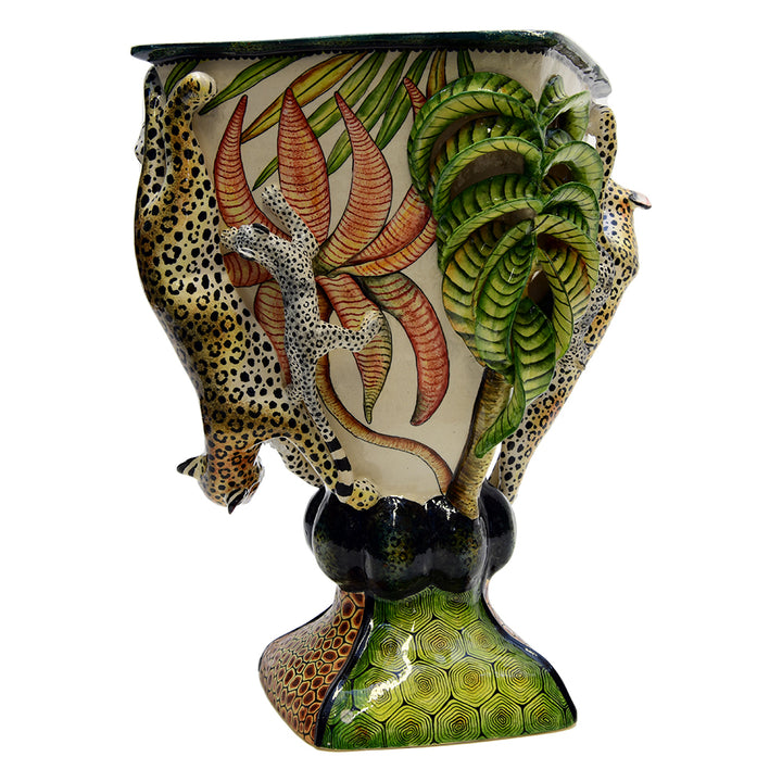 Leopard vase