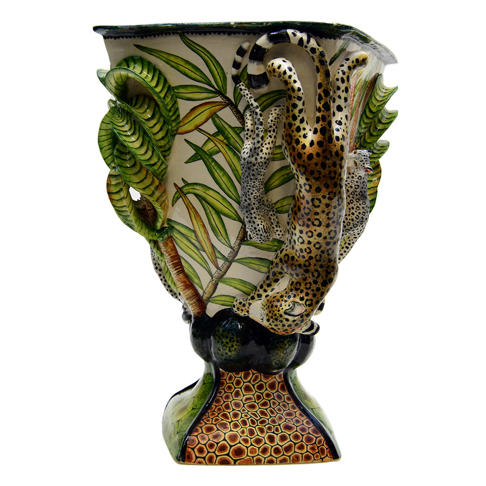 Leopard vase