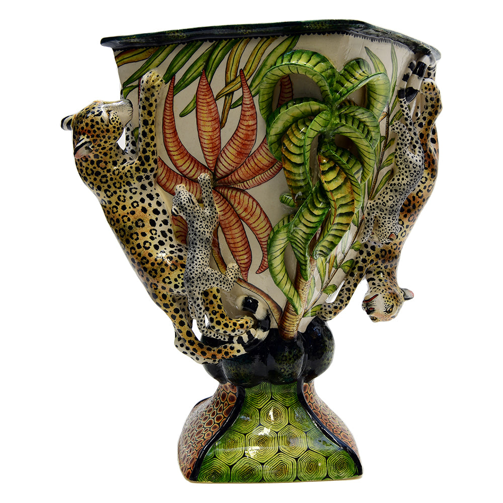 Leopard vase