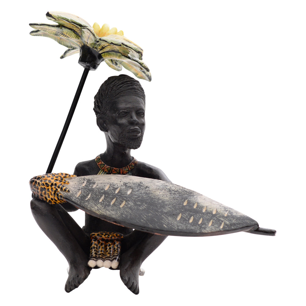 Zulu Tribesman Sculpture