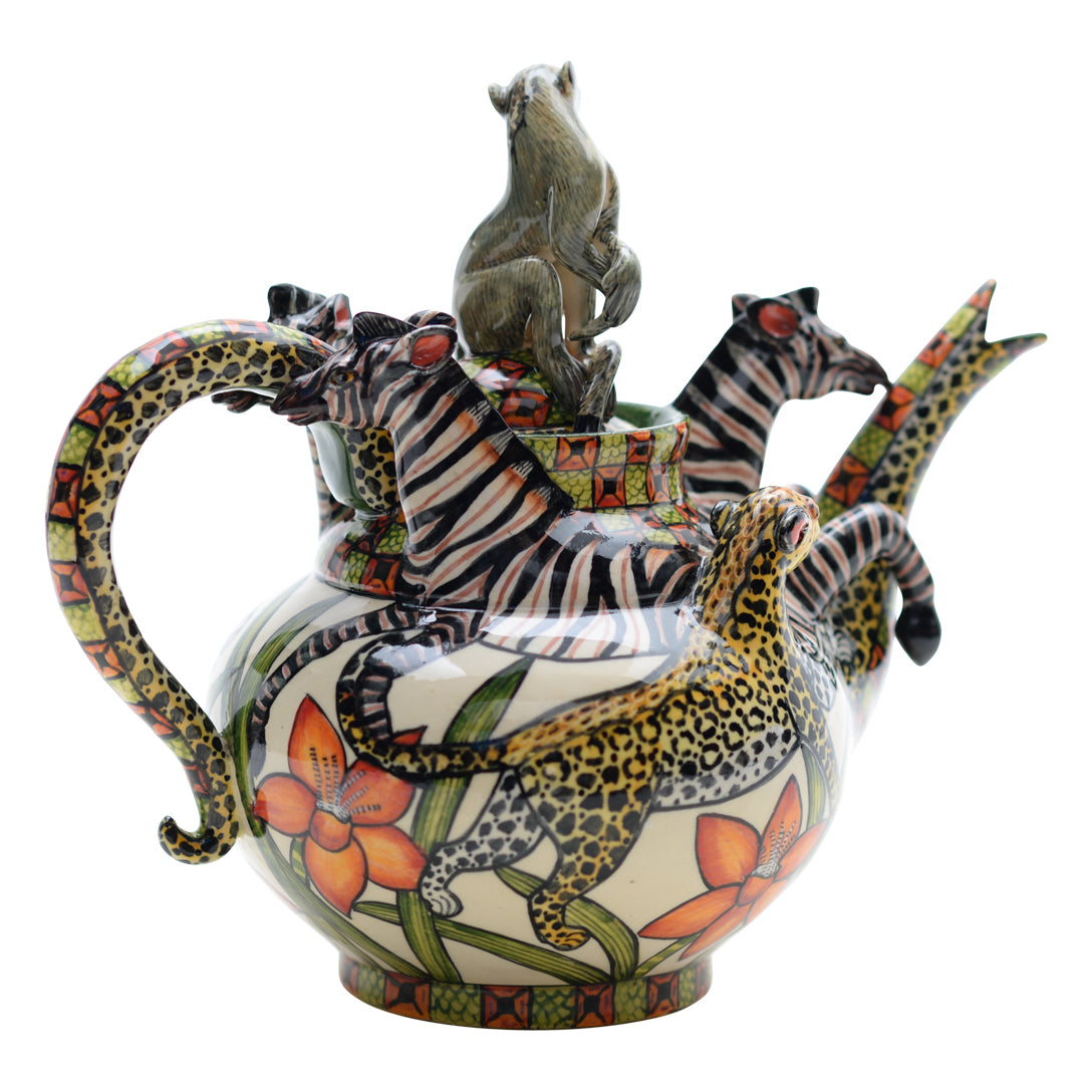 Zebra Leopard Teapot