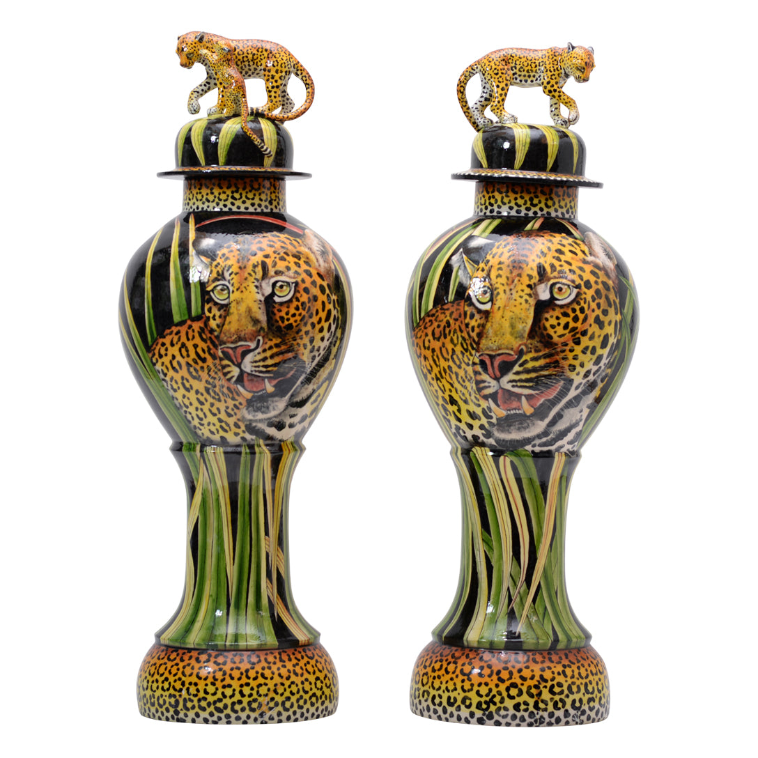 Leopard Urns