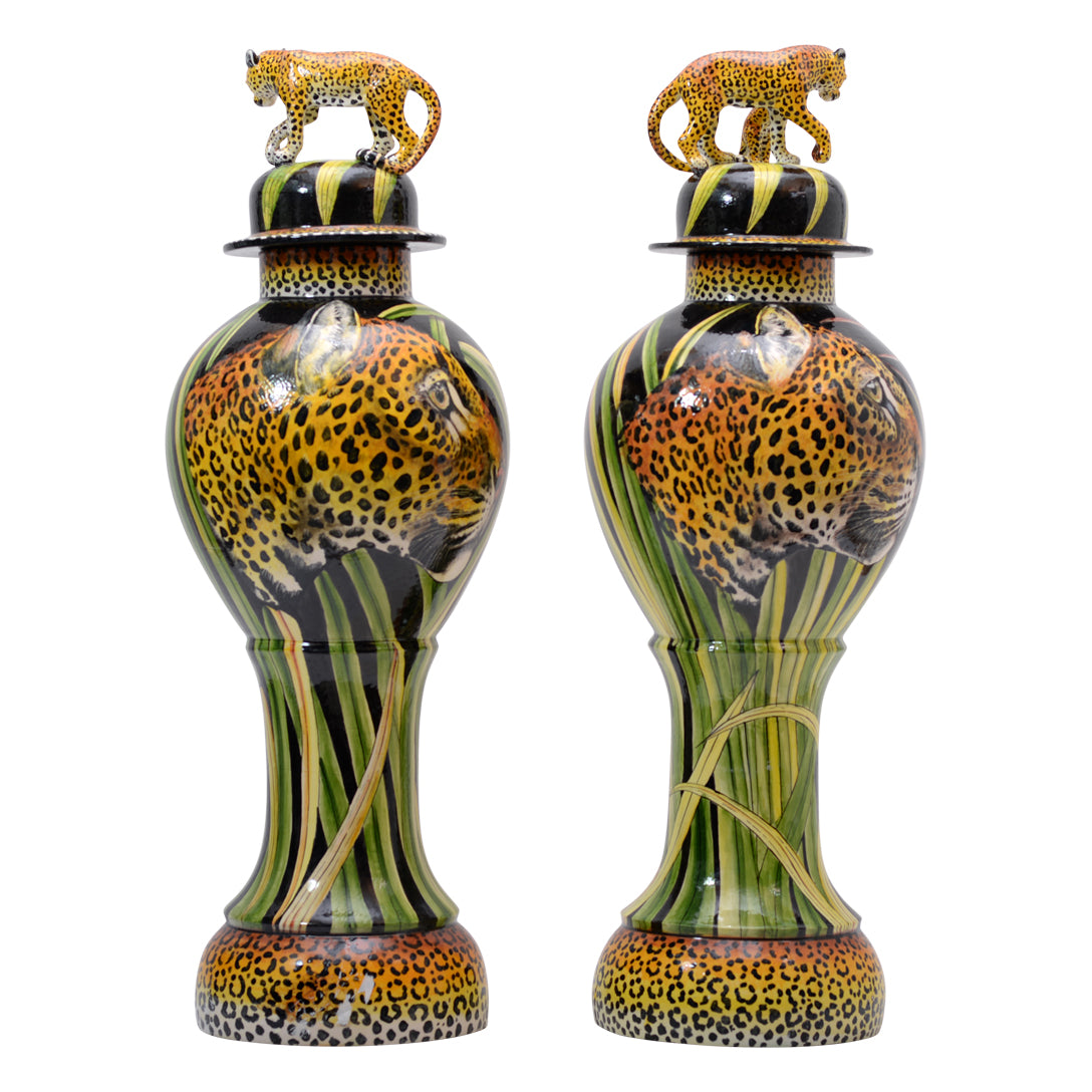 Leopard Urns