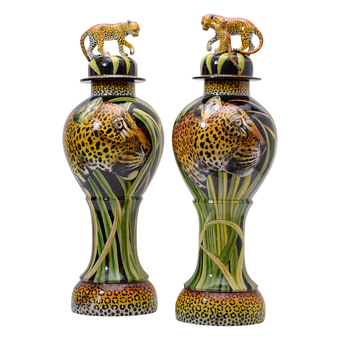 Leopard Urns