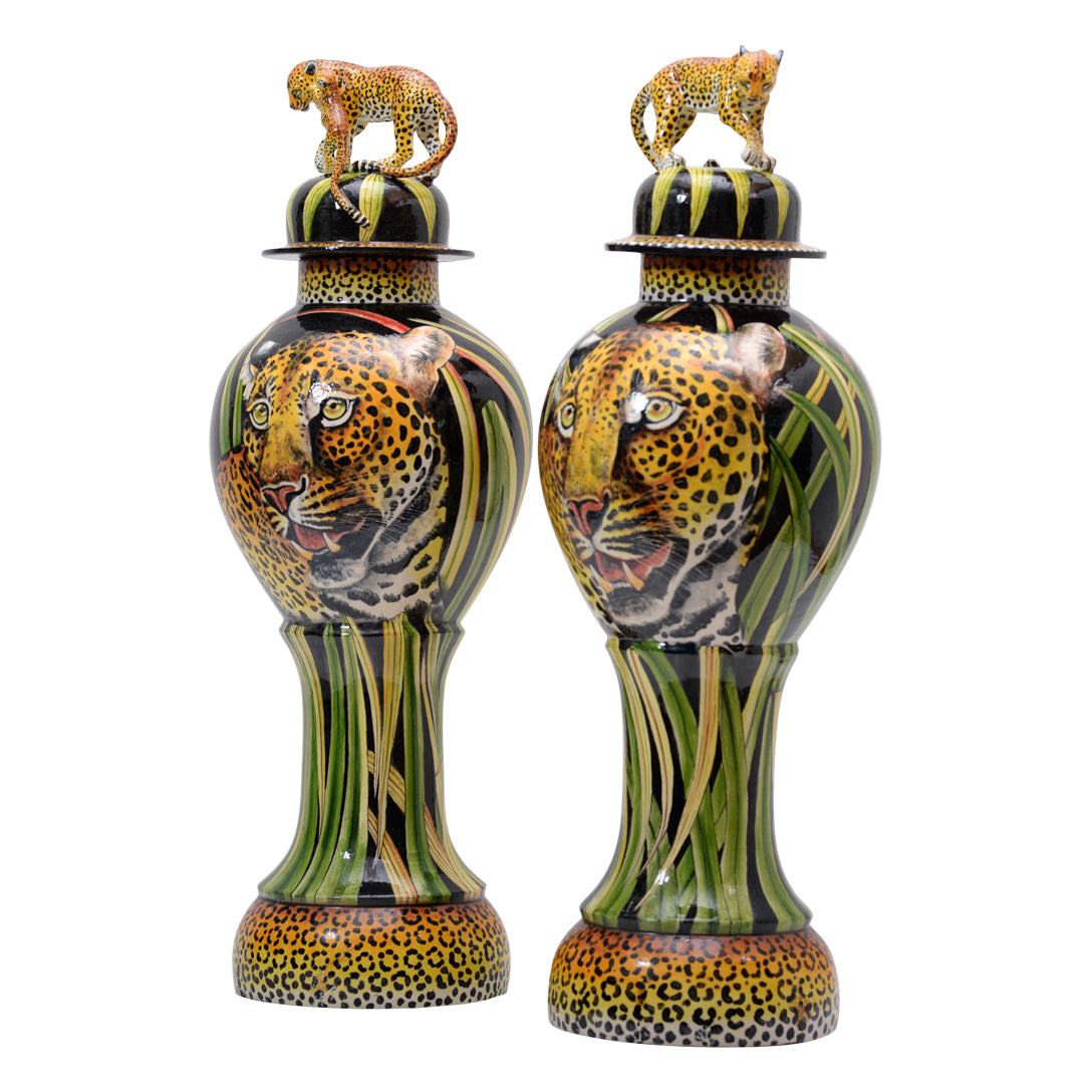 Leopard Urns