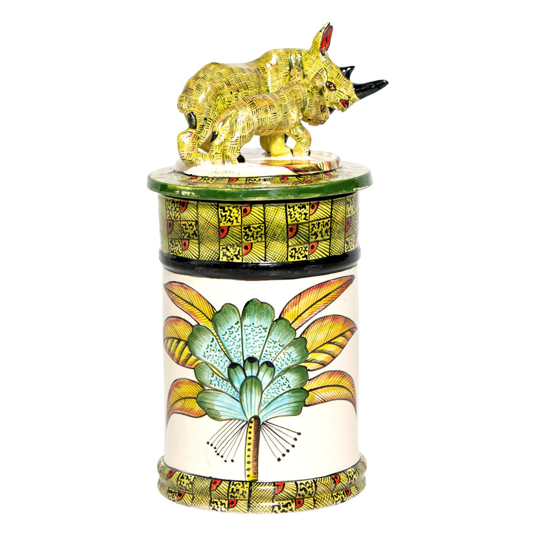 Rhino biscuit cookie jar