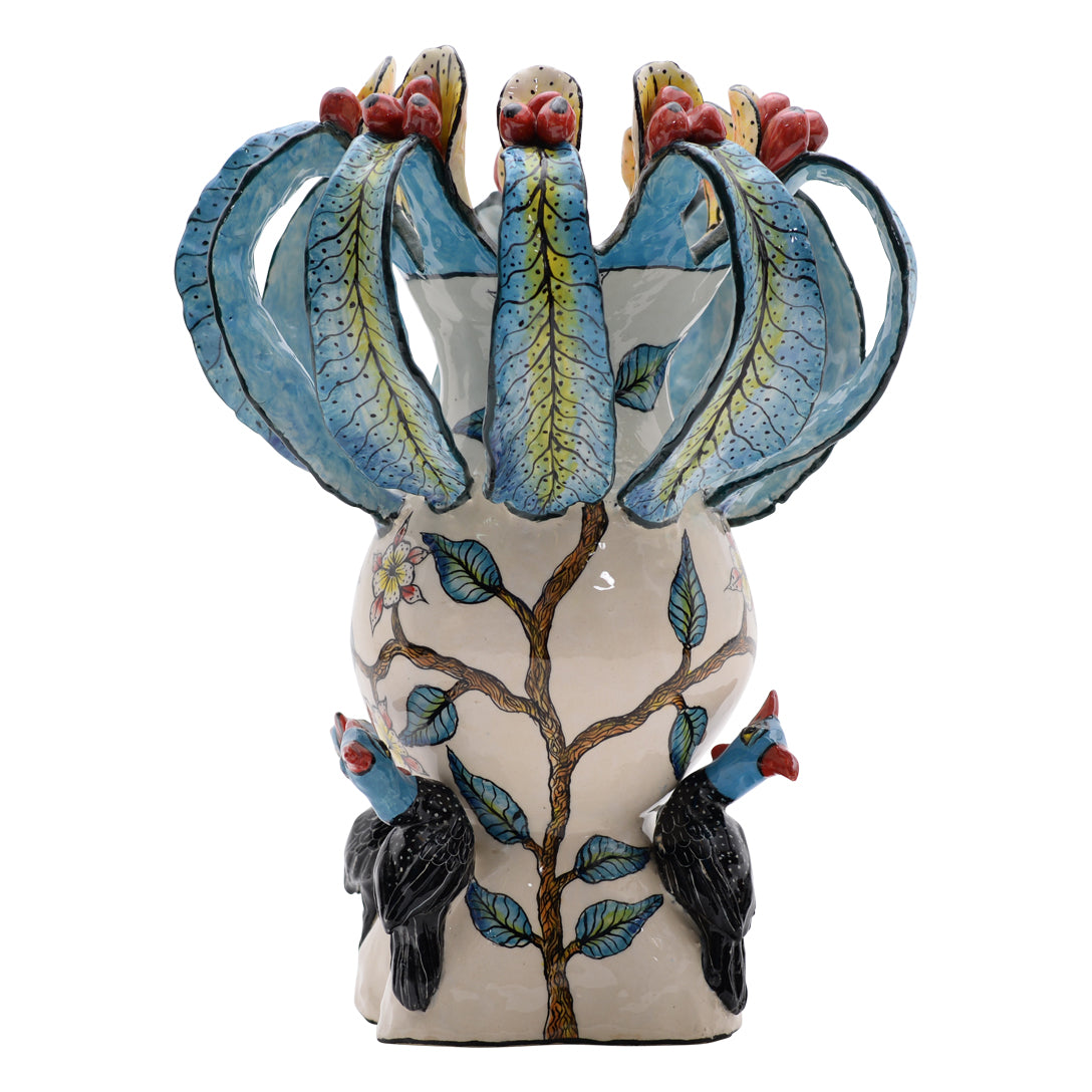 Guineafowls flower vase