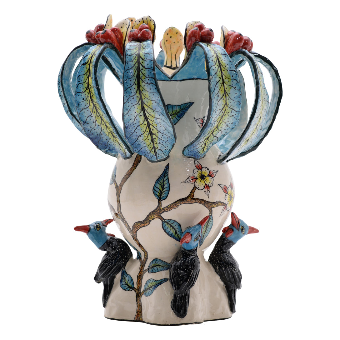 Guineafowls flower vase