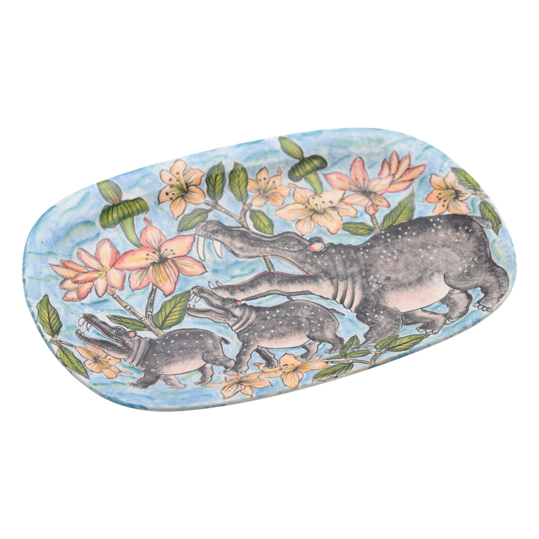 Hippo flower plate - tray